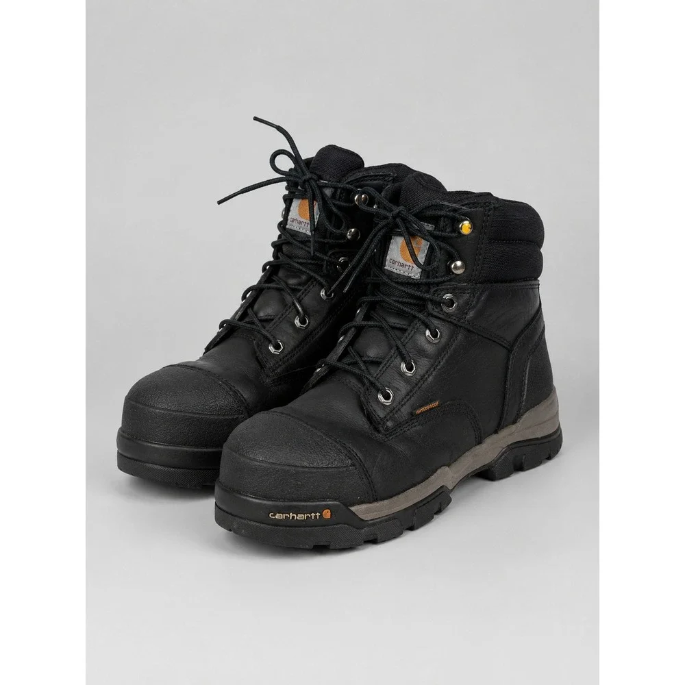 Carhartt Ground Force Work Boots Men 9.5 Black Composite Safety Toe Gorpcore